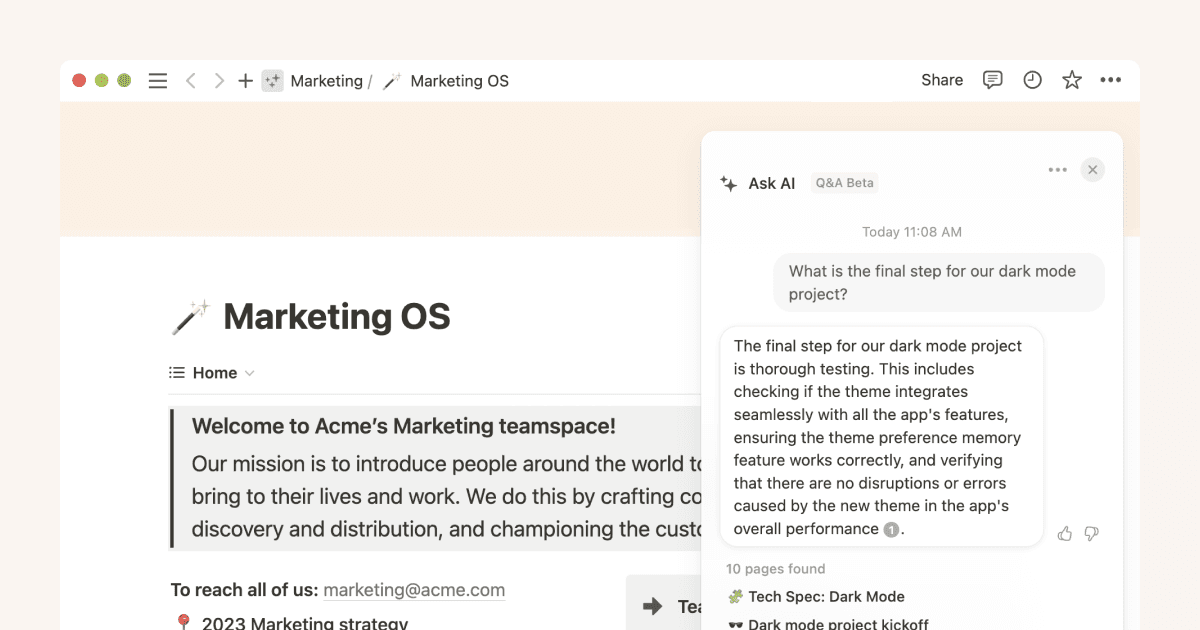 Comprendre comment les réponses de Notion Q&A peuvent vous aider à obtenir de meilleurs résultats