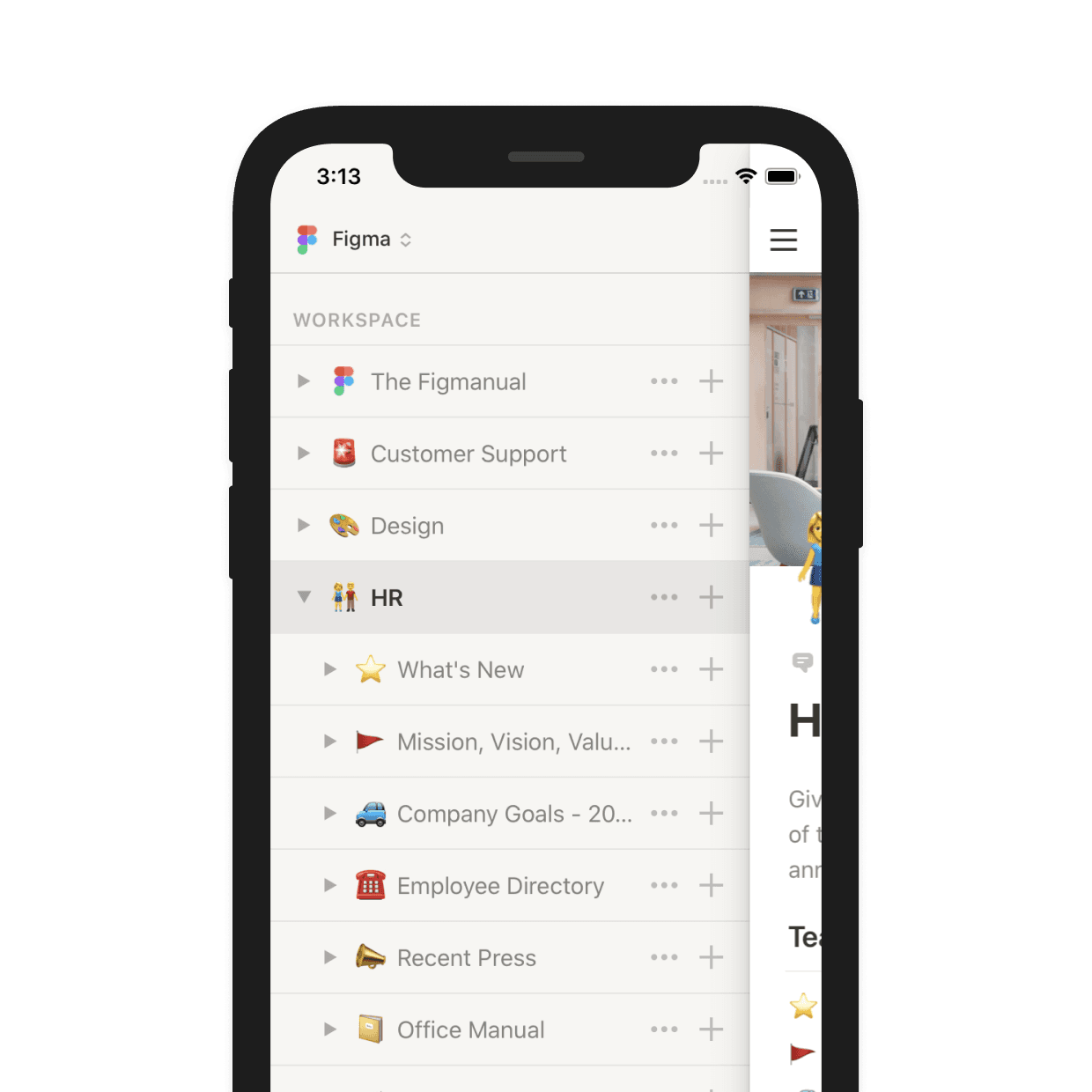 The sidebar keeps content organized and in sync across every device.