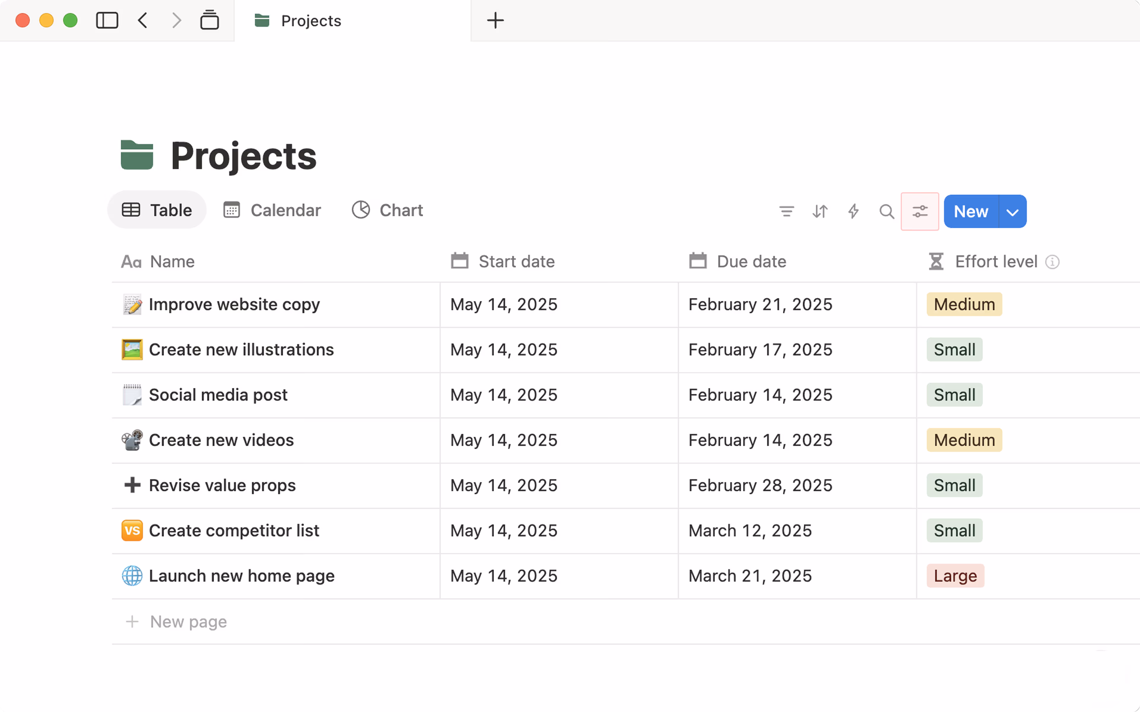 aide : icône Paramètres de la base de données